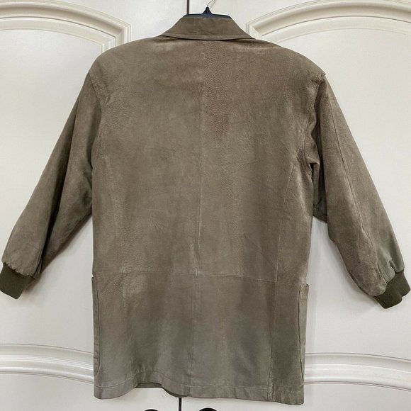 Vintage Adam Douglass Jacket Suede 80s Blazer Retro Shoulder Pads Women’s Small - Picture 4 of 12